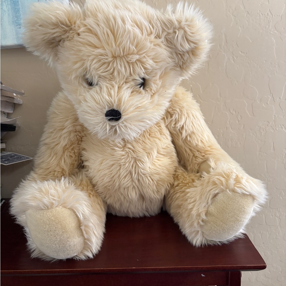 Large Teddy Bear Brown Plush Stuffed Animal Jointed 17” FAO Schwarz - Picture 6 of 8